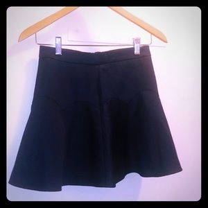 Club Monaco navy flared mini skirt
